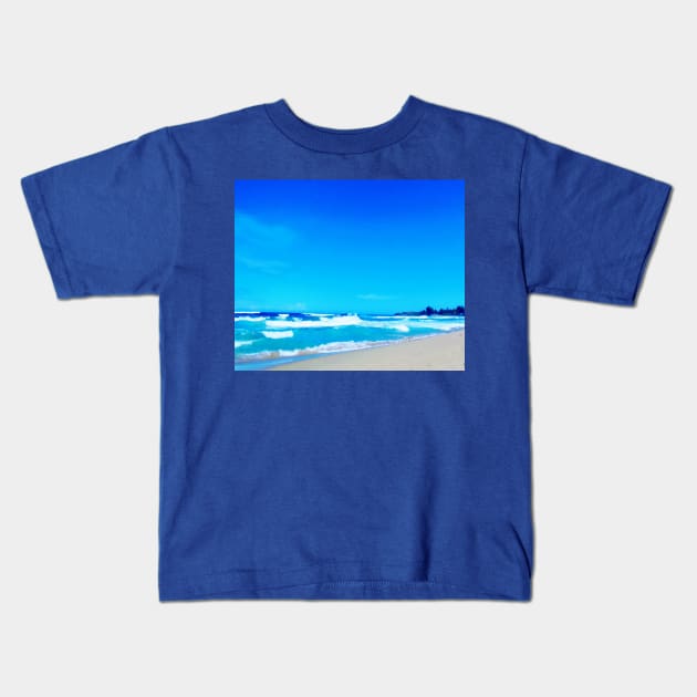 Caribbean Coast Kids T-Shirt by EloiseART